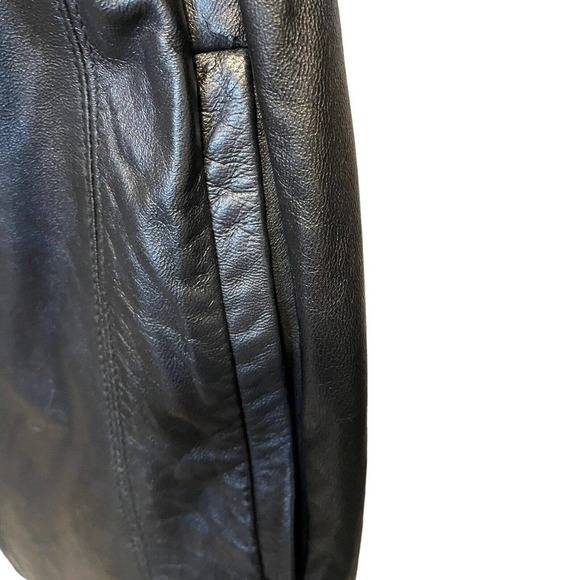 JLC New York  Leather Jacket FULL ZIP UP Size S Black Soft Pockets - Picture 12 of 15